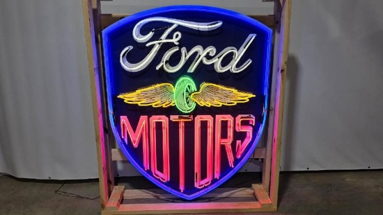 Custom Ford Motors Tin Neon Sign