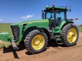 JOHN DEERE 8130 MFWD TRACTOR, POWERSHIFT TRANS, 4 SCV'S, SHOWING 7845 HRS, S/N-RW8130P025787