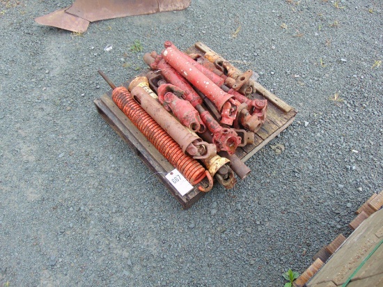 pallet of springs and pto shafts