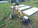 Compac trailer mounted post hole digger