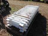 Sections of 7'x3' white vinyl fencing