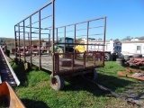 218 foot hay wagon on single axle running gear