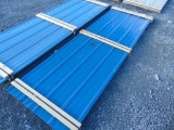 11 pieces of 10 foot blue corrugate metal rooffing