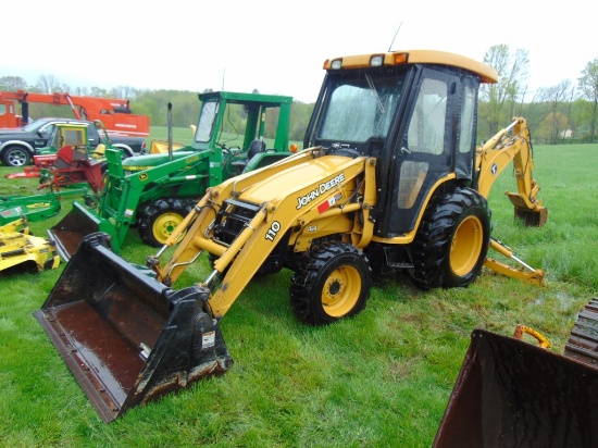 John deere 110 tractor loader backhoe