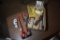 Pipe cutter, Hay Hooks, C-Clamps, prybars, wood bore bits, and craftsman chisel and punch set