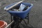 Blue wheel barrow and contents