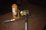 Indy 5 6 ton bottle Jack, crowbar, and Trumeter mini measurer