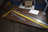 Big yellow T-square, Aluminum Ruler, and 2 squares