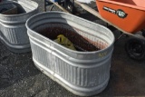 Galvanized water tub and contents