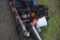 Pallet with Truck lights, Sub pump and hose, mini cones, airbags, electric fuel pump