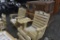 New Amish Made Wooden Glider Chair and table set
