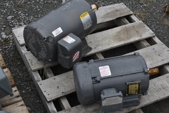 Baldor 15 horsepower motor and baldor 3 1/2 horsepower motor