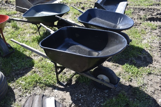 Black wheel barrow