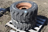 Pair of Bobcat 12-16.5 skidsteer tires