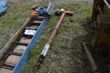 8 foot long 4 inch diameter grain auger with electric motor
