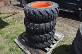 New Forerunner 10-16.5 Tires with 8 Lug Bobcat Kubota Rims
