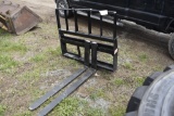 New Kivel 4200lb Step Through Quick Attach Pallet Forks