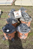 8 Ridgid shops vacs