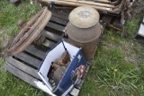 Milk Can with 2 Bench Vises