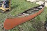 Antique Canvas canoe