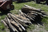 Group of about 50 fence posts
