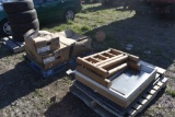 window, bed frame and three sinks