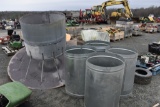 4 Pieces of Large galvanized Pipe and Roof vent cover