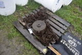 Chain fall and group of tire chains