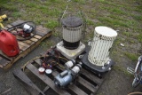 Two Kerosene Heaters, Pump, and Refrigerant Gauges