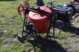 Red Cement mixer with electric motor