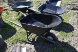 Black wheel barrow