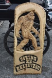 Seeing Is Believing Sasquatch Bigfoot Wood Carving