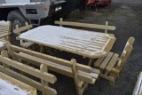 New Amish Made Wooden Table and Chair/Bench Set