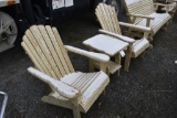 New Amish Made Adirondack chair set with table