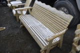 New Amish Made Wooden Love Seat Glider