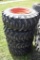 Camso 12-16.5 Skid Steer Tires on 8 Lug Rims