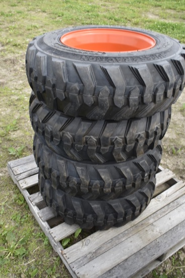 SKS-1Premium 10-16.5 Skidsteer Tires New with rims