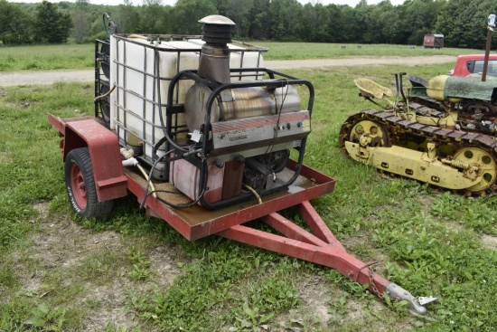 Hydrotek Commercial Steam Jenny Pressure Washer on Trailer 3000psi