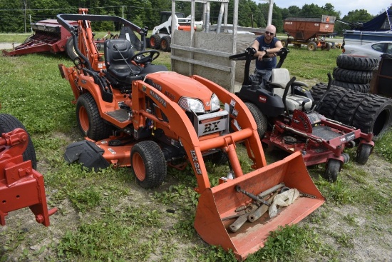 Kubota BX25 Hydro Tractor Mower Loader Backhoe