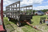 Wooden Hay Wagon on A-E-B 16K Running Gear