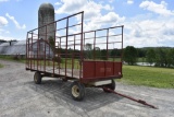 16 foot metal sided hay wagon
