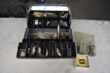 Aluminum Tackle Box with Fishing Supplies