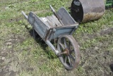 antique wheel barrow