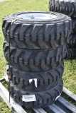 Foam Filled Titan HD 10-16.5 Skid Steer Tires on 8 Lug Rims