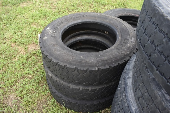 3 goodyear 10R22.5 tires