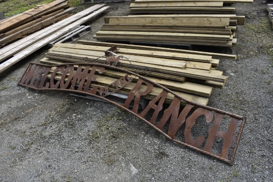 Metal "Welcome to the Ranch" Sign