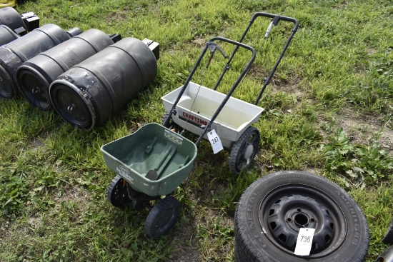 two loawn spreaders
