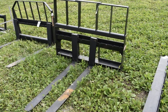 Set of new Kivel quick attach pallet forks 4200 lb capacity