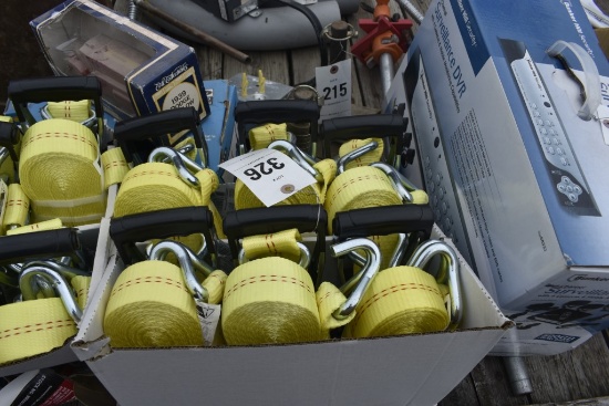 6 New 2" x 20 foot ratchet straps