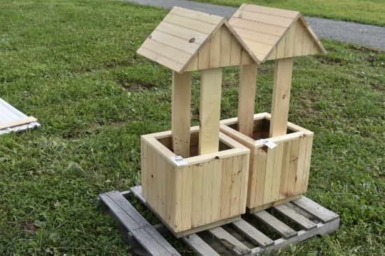 wooden wishing well